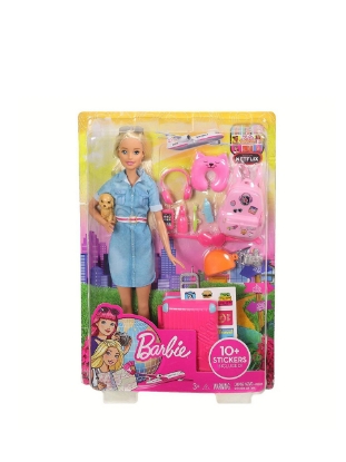 Poza cu Papusa Barbie cu accesorii de calatorie FWV25