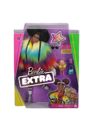 Poza cu Papusa Barbie Extra Style Rainbow Coat