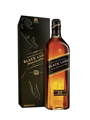 Poza cu Johnnie Walker Black Label Blended Scotch Whisky 12 Years Old 1 L